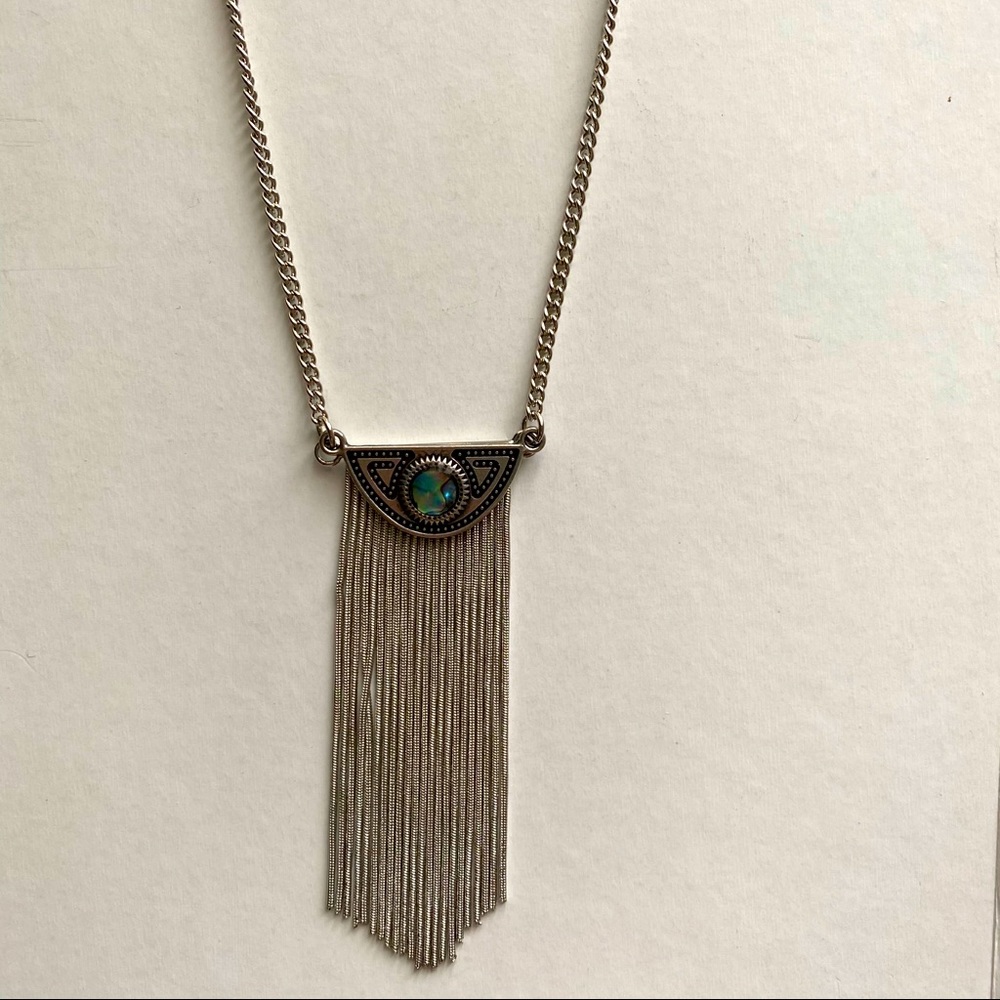 Free w/Purchase AEO SilverBohoChic Fringe Necklace